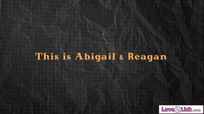 Abigail Mac and Reagan Foxx perform oral